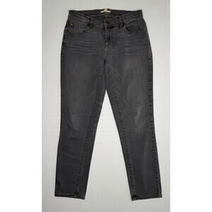 Eileen Fisher Size 0 Gray Straight Organic Cotton Blend Stretch Skinny Jeans